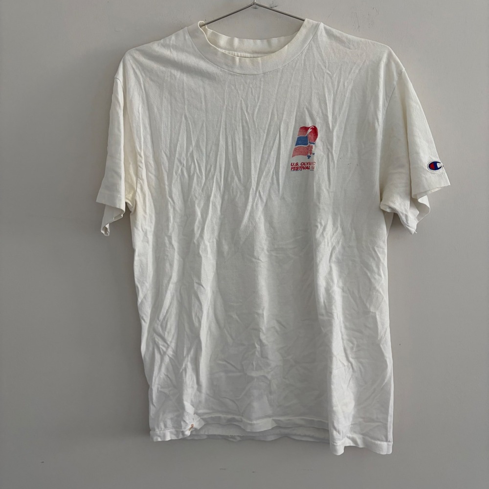 Champion 1994 US Olympic Festival White Graphic T-Shirt Mens Medium USA - Picture 2 of 6